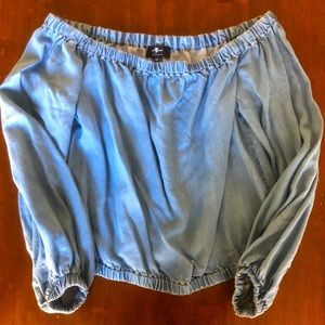 7 for all Mankind women’s denim shirt